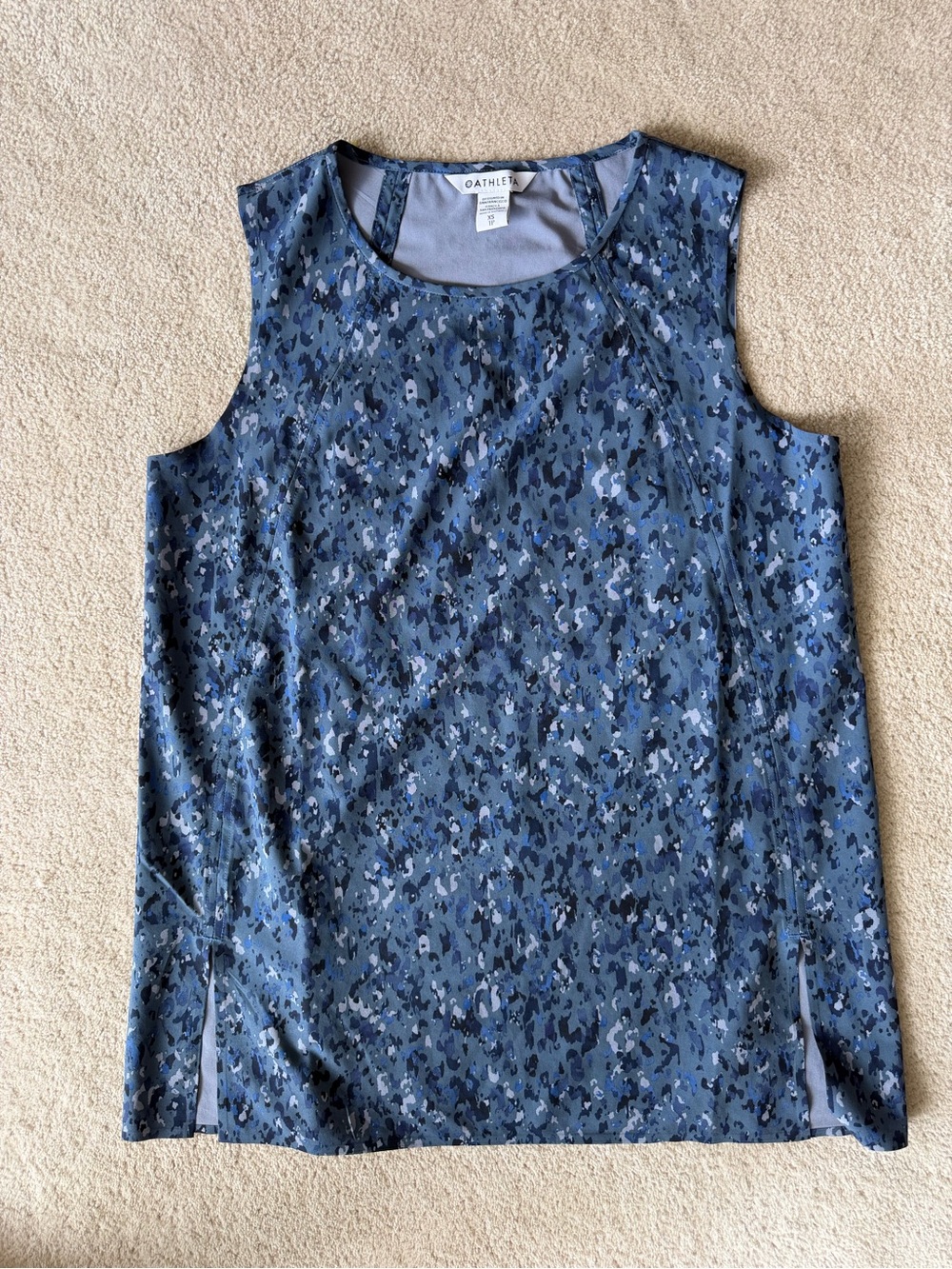 Athleta Blue Multi-Print Sleeveless Tank